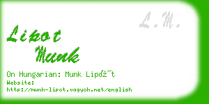 lipot munk business card